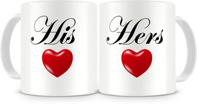 26% OFF on Everyday Gifts His & Her Couple Ceramic Mug Pack of 2