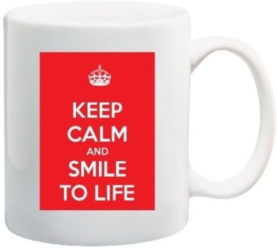 40% OFF on Teeskart Keep Calm And Smile To Life Porcelain Mug 300 ml 40% OFF on Teeskart Keep Calm And Smile To Life Porcelain Mug 300 ml