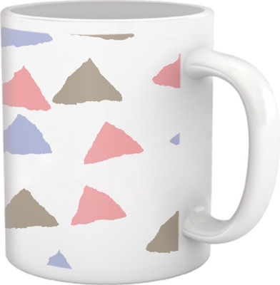 60% OFF on Tiedribbons Shy Shine_Geometric Multicolor_ Up and High Pattern Ceramic Mug 325 ml