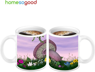 45% OFF on Homesogood Pink Mushroom Coffee Ceramic Mug 280 ml, Pack of 2 45% OFF on Homesogood Pink Mushroom Coffee Ceramic Mug 280 ml, Pack of 2