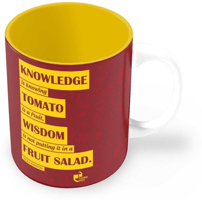 25% OFF on Thinkpot Knowledge V/S Wisdom - Miles Kington Ceramic Mug