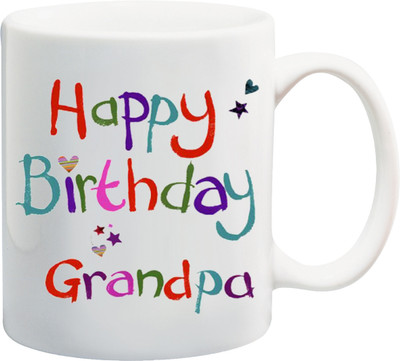 81% OFF on StyleNcomfort Happy Birthday To Grand Paa Ceramic Mug 320 ml