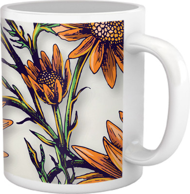50% OFF on Tiedribbons Pure Vanity_Tru Concept_Floral Connect Pattern Ceramic Mug 325 ml