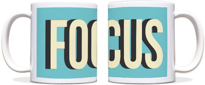 54% OFF on ShopMantra Focus Typography Black Ceramic Mug 300 ml