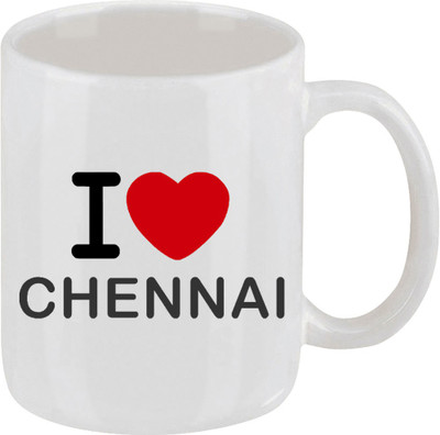 28% OFF on Ellicon D36 I Love Chennai Ceramic Mug 325 ml