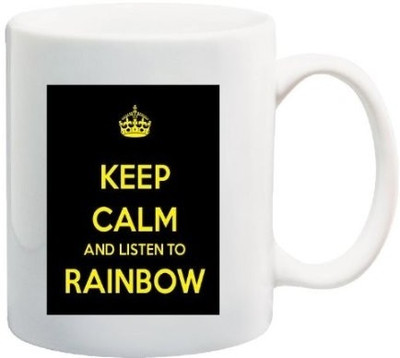 40% OFF on Teeskart Keep Calm And Listen To Rainbow Porcelain Mug 300 ml