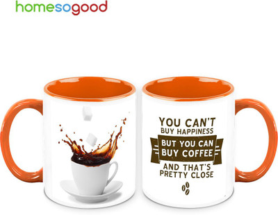 37% OFF on HomeSoGood Drink Coffee Be Happy Ceramic Mug 325 ml, Pack of 2 37% OFF on HomeSoGood Drink Coffee Be Happy Ceramic Mug 325 ml, Pack of 2