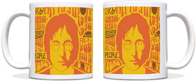 60% OFF on ShopMantra John Lennon Music Black Ceramic Mug 300 ml