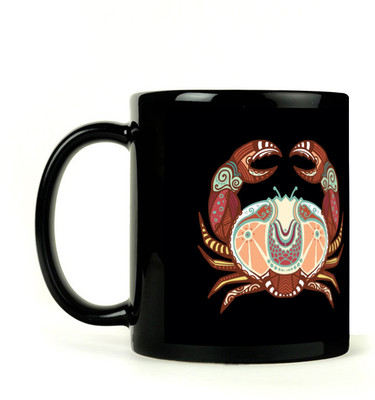 30% OFF on Lovely Collection Black Zodiac Cancer Sunsign Ceramic Mug