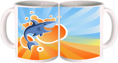 25% OFF on Shopkeeda Shark Cartoon Ceramic Mug 350 ml