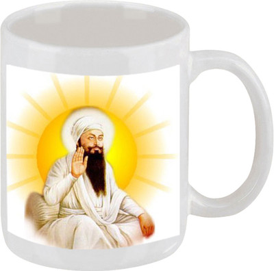 28% OFF on Ellicon D63 Sikh God Ceramic Mug 325 ml