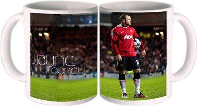 25% OFF on Shopkeeda FIFA 2014 Wayne Rooney With Football Ceramic Mug 350 ml