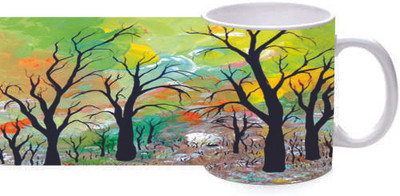 45% OFF on Printland Lonely Road Ceramic Mug