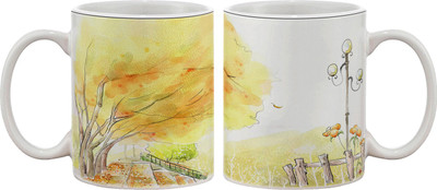 Artifa Blowing Wind Art Porcelain, Ceramic Mug 350 ml