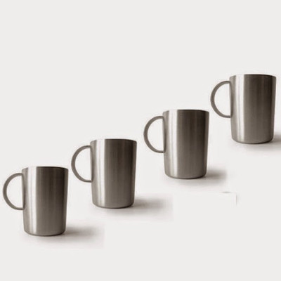 5% OFF on Hot Muggs Tall Shot Stainless Steel Mug 130 ml, Pack of 4