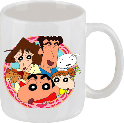 28% OFF on Ellicon E66 Funny Shinchan Family Ceramic Mug 325 ml