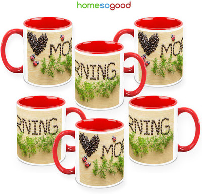 41% OFF on HomeSoGood Coffee On A Wooden Plank Pack Of 6 Ceramic Mug 325 ml, Pack of 6 41% OFF on HomeSoGood Coffee On A Wooden Plank Pack Of 6 Ceramic Mug 325 ml, Pack of 6