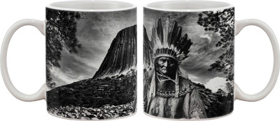 15% OFF on Artifa Red Indian Art Porcelain, Ceramic Mug 350 ml