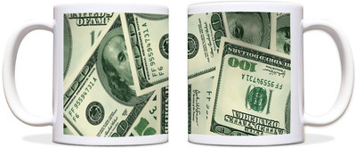 60% OFF on ShopMantra Green Dollar Black Ceramic Mug 300 ml