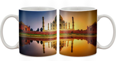 15% OFF on Artifa Symbol Of Love Taj Mahal Porcelain, Ceramic Mug 350 ml