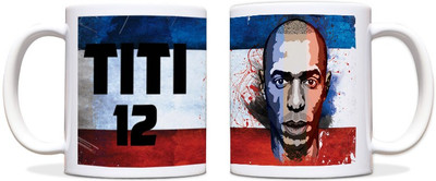 60% OFF on ShopMantra Thierry Henry France Football Black Ceramic Mug 300 ml