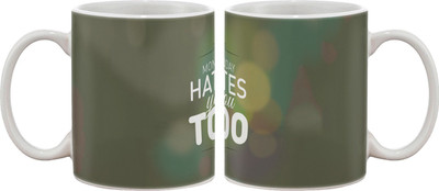 15% OFF on Artifa Monday Hates You Too Porcelain, Ceramic Mug 350 ml 15% OFF on Artifa Monday Hates You Too Porcelain, Ceramic Mug 350 ml