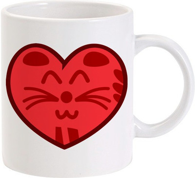 50% OFF on Lolprint Cat Heart Ceramic Mug 325 ml 50% OFF on Lolprint Cat Heart Ceramic Mug 325 ml