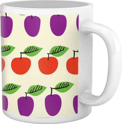 50% OFF on Tiedribbons Shy Shine_Geometric Multicolor_ Fruit Pattern Ceramic Mug 325 ml