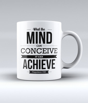 12% OFF on Lab No. 4 Whatever The Mind Can Conceive And Believe, It Can Achieve - Napoleon Hill Quote Ceramic Mug 350 ml