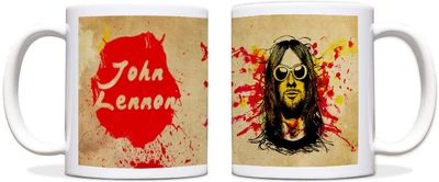 60% OFF on ShopMantra John Lennon Funky Black Ceramic Mug 300 ml