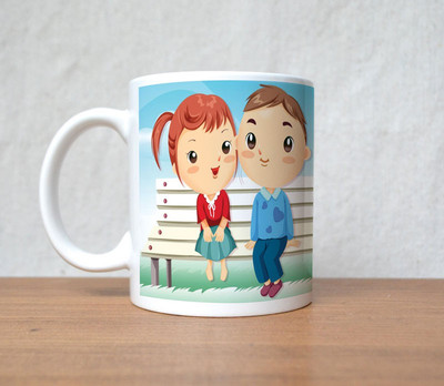 33% OFF on StyBuzz cute couple on bench valentine Porcelain Mug 300 ml 33% OFF on StyBuzz cute couple on bench valentine Porcelain Mug 300 ml