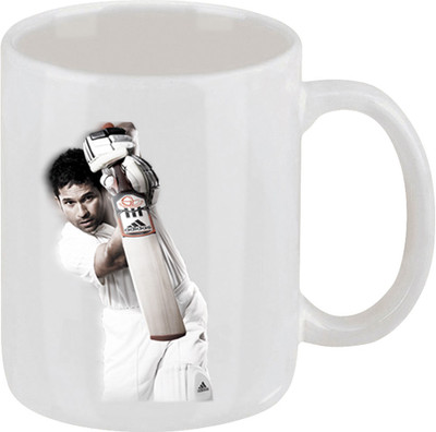 28% OFF on Ellicon C152 Sachin Tendulkar Coffee Ceramic Mug 325 ml