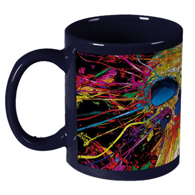 68% OFF on Amy Colorful Skull Abstract Design Ceramic Mug 330 ml
