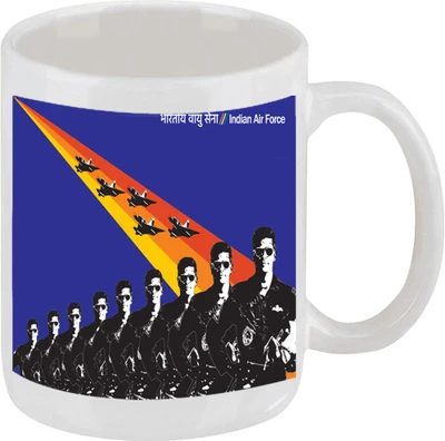 28% OFF on Ellicon E155 Indian Air Force Ceramic Mug 325 ml