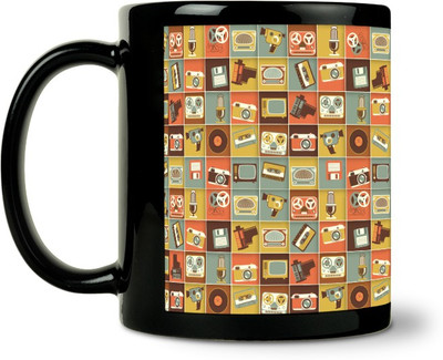 40% OFF on ShopMantra Music Icons Pattern Ceramic Mug 300 ml