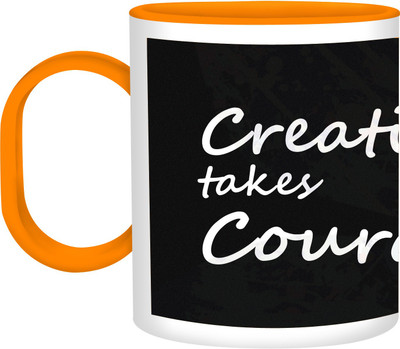 41% OFF on Refeel Gifts Creativity Takes Courage Sd-266 Unbreakable Plastic Mug 325 ml