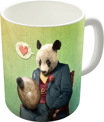80% OFF on The Fappy Store Panda Around The Worls Ceramic Mug 300 ml