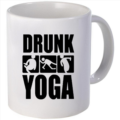 Snoogg drunk yoga Ceramic Mug Snoogg drunk yoga Ceramic Mug