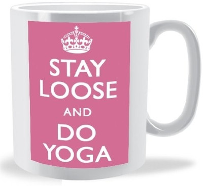 40% OFF on Teeskart Stay Loose And Do Yoga Porcelain Mug 300 ml 40% OFF on Teeskart Stay Loose And Do Yoga Porcelain Mug 300 ml