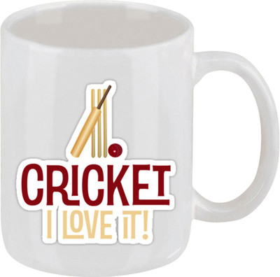 28% OFF on Ellicon E103 Cricket I Love It Ceramic Mug 325 ml