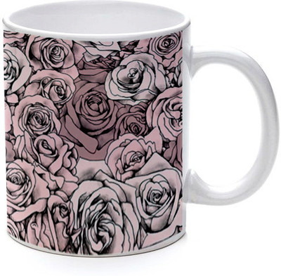 45% OFF on Printland Rose Charm Ceramic Mug 350 ml