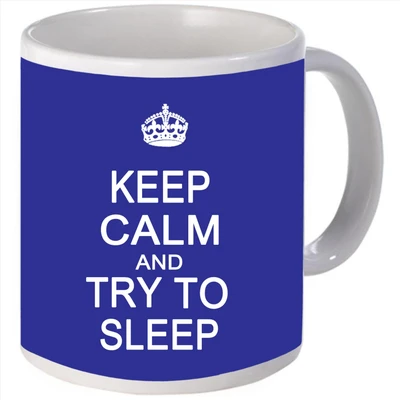 Snoogg Keep calm and try toleep Porcelain Bone China Coffee L Ceramic Mug