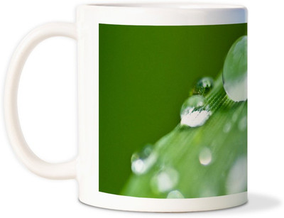 83% OFF on Amy Water Droplets Leafs Ceramic Mug 83% OFF on Amy Water Droplets Leafs Ceramic Mug