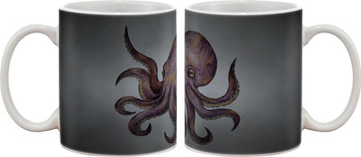 15% OFF on Artifa Octopus Art Porcelain, Ceramic Mug 350 ml