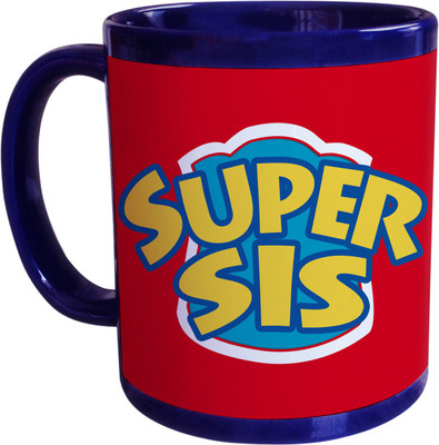 55% OFF on SajawatHomes Gifts For Super Sister Blue Coffee Ceramic Mug 350 ml 55% OFF on SajawatHomes Gifts For Super Sister Blue Coffee Ceramic Mug 350 ml