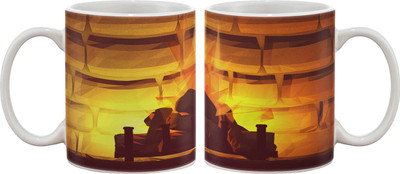15% OFF on Artifa Fireplace Porcelain, Ceramic Mug 350 ml