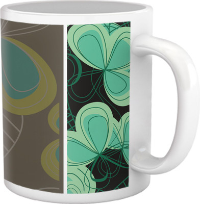 50% OFF on Tiedribbons Pure Vanity_Tru Concept_Flower and Connect Pattern Ceramic Mug 325 ml