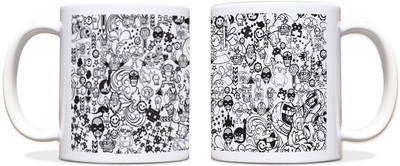 60% OFF on ShopMantra Multi Face Cartoon Black Ceramic Mug 300 ml 60% OFF on ShopMantra Multi Face Cartoon Black Ceramic Mug 300 ml