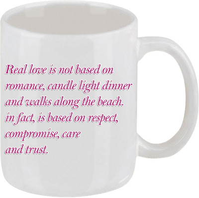 16% OFF on Ellicon 166 Love Quotes Ceramic Mug