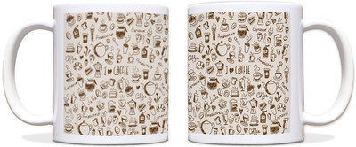 65% OFF on ShopMantra Coffee Doodle Pattern Black Ceramic Mug 300 ml 65% OFF on ShopMantra Coffee Doodle Pattern Black Ceramic Mug 300 ml